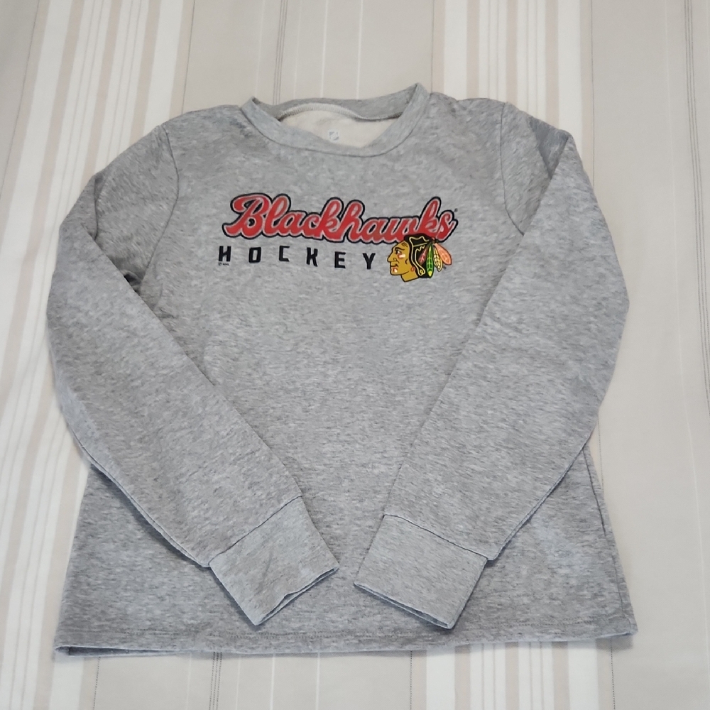 NHL Gray Blackhawks Women's Sweatshirt